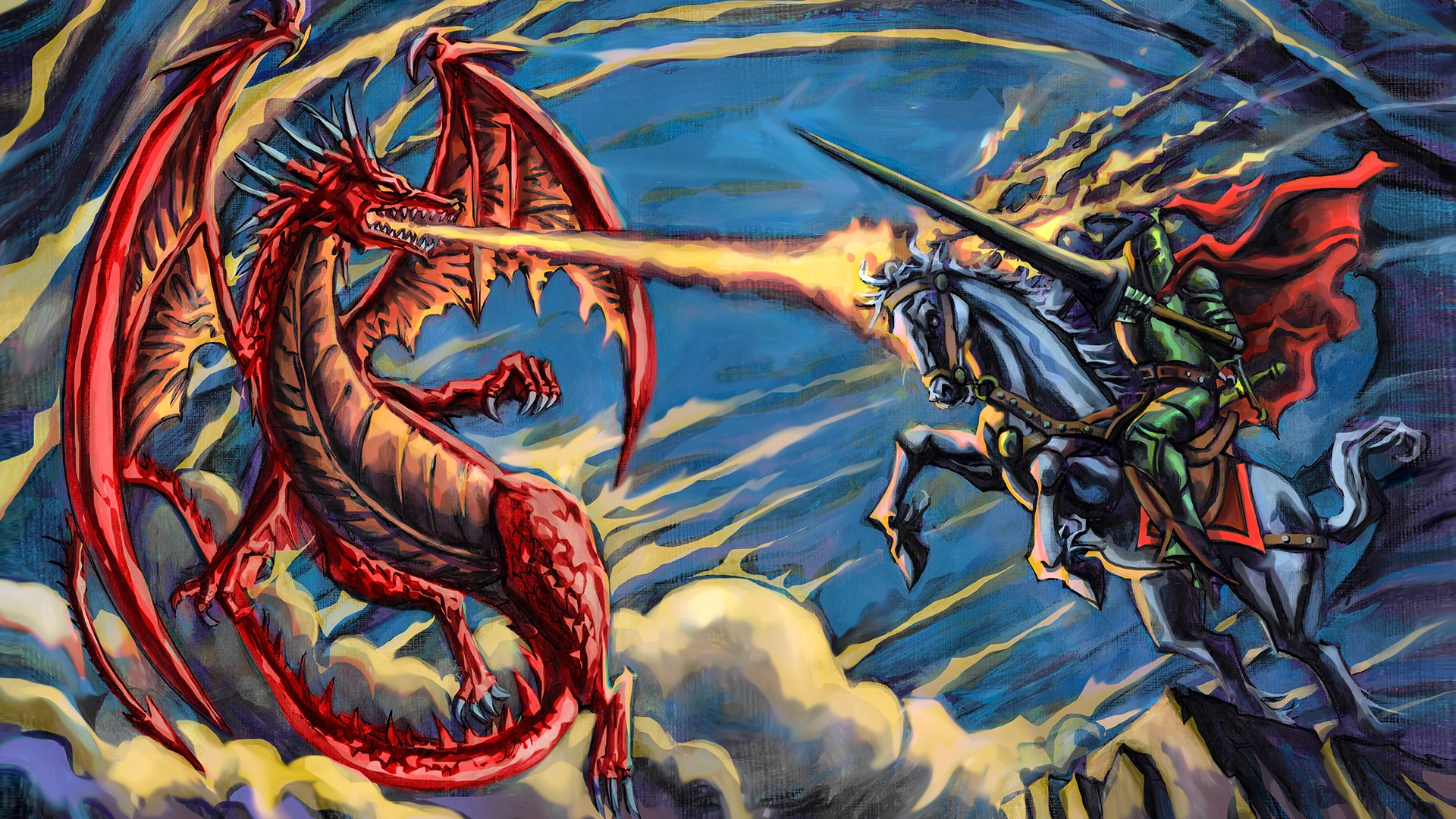 Ilustración de la baraja Dragón